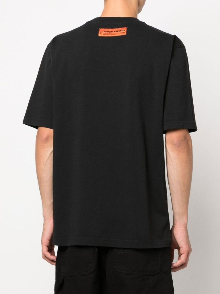 Black Logo Embroidered T-shirt