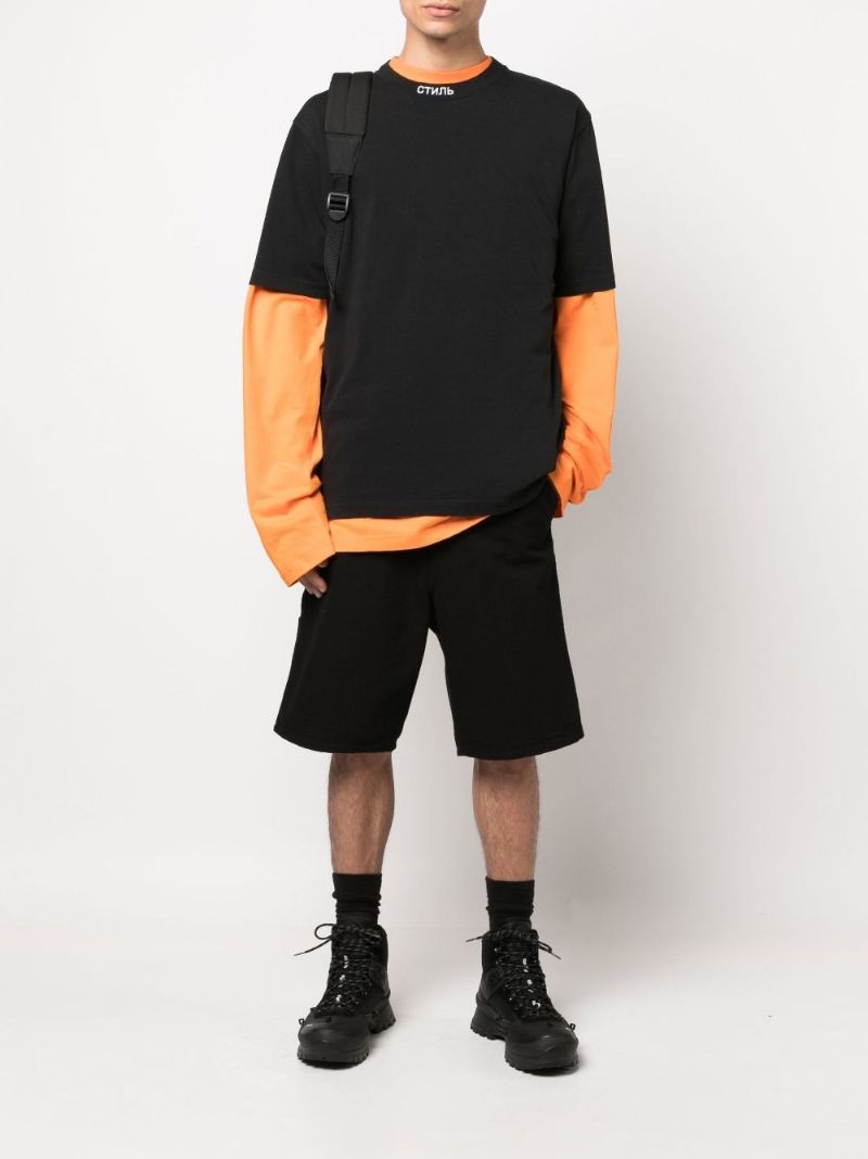 Black Logo Embroidered T-shirt