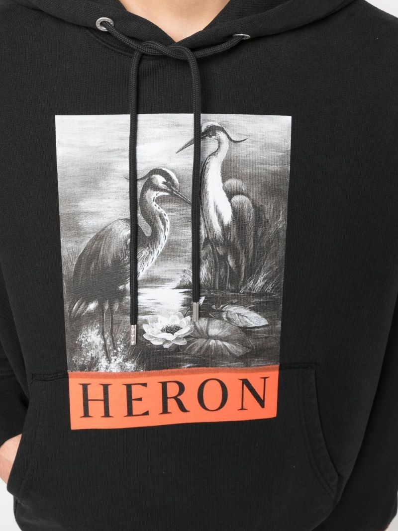 Black Logo Print Hoodie