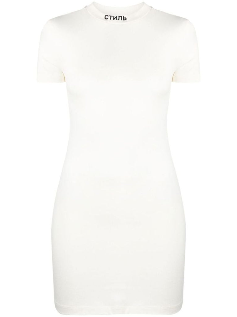 White Ctnmb Logo Mini Dress