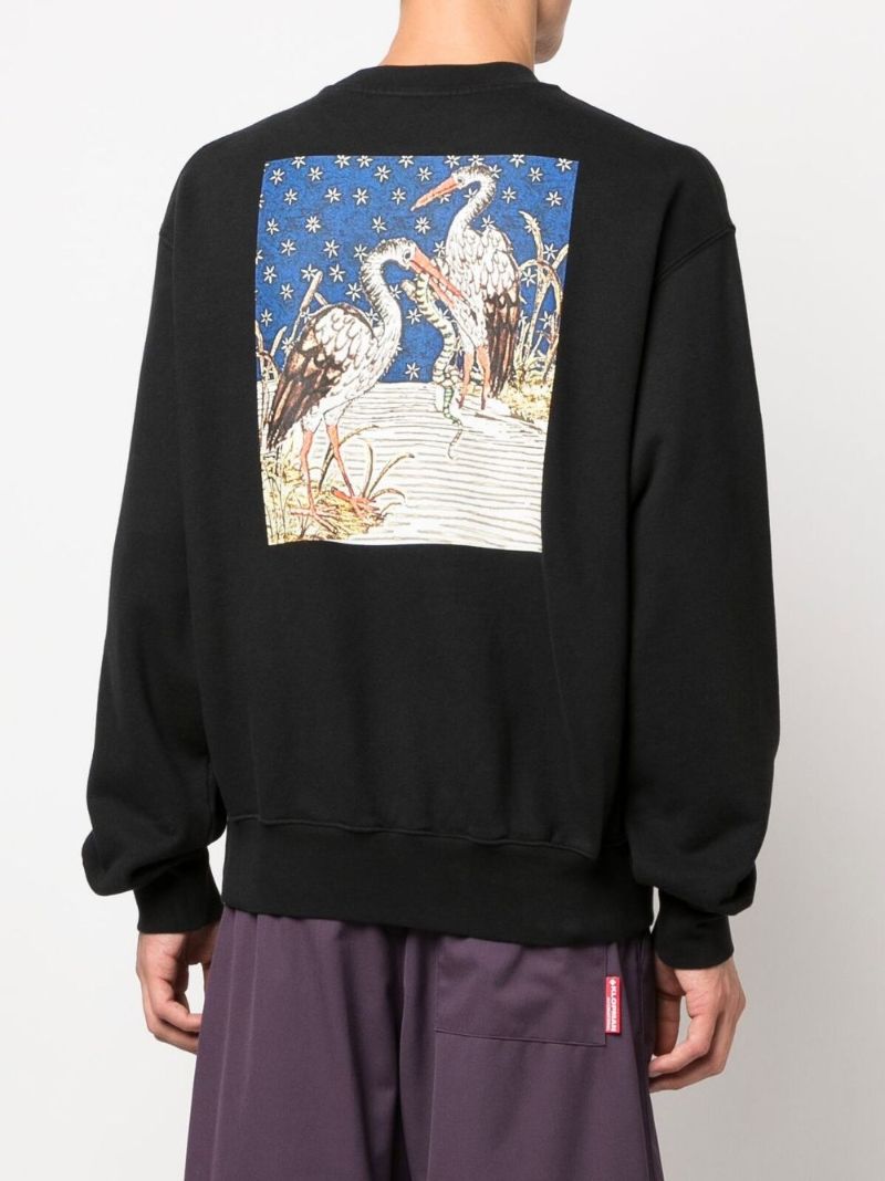 Black Medieval Heron Sweatshirt