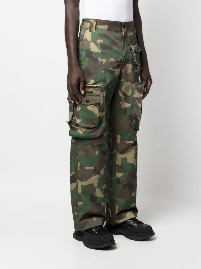 Green Camouflage Cargo Trousers