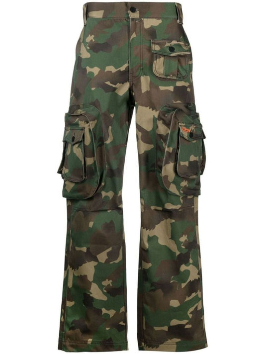 Green Camouflage Cargo Trousers