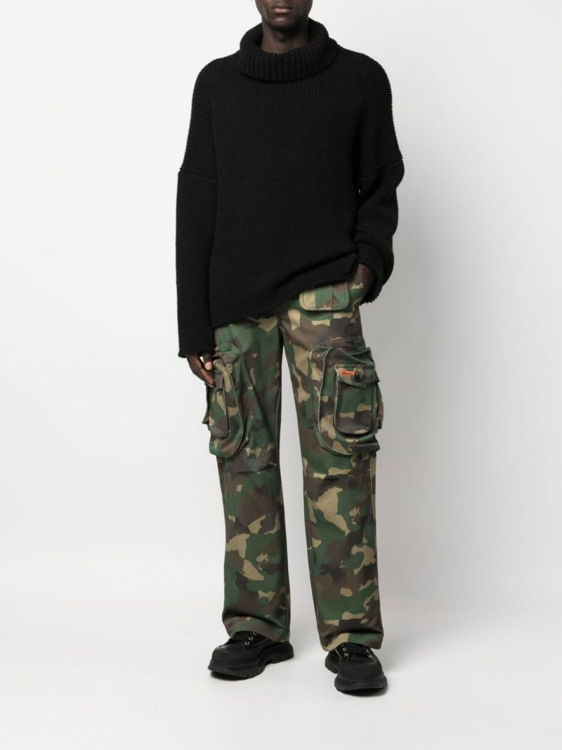 Green Camouflage Cargo Trousers