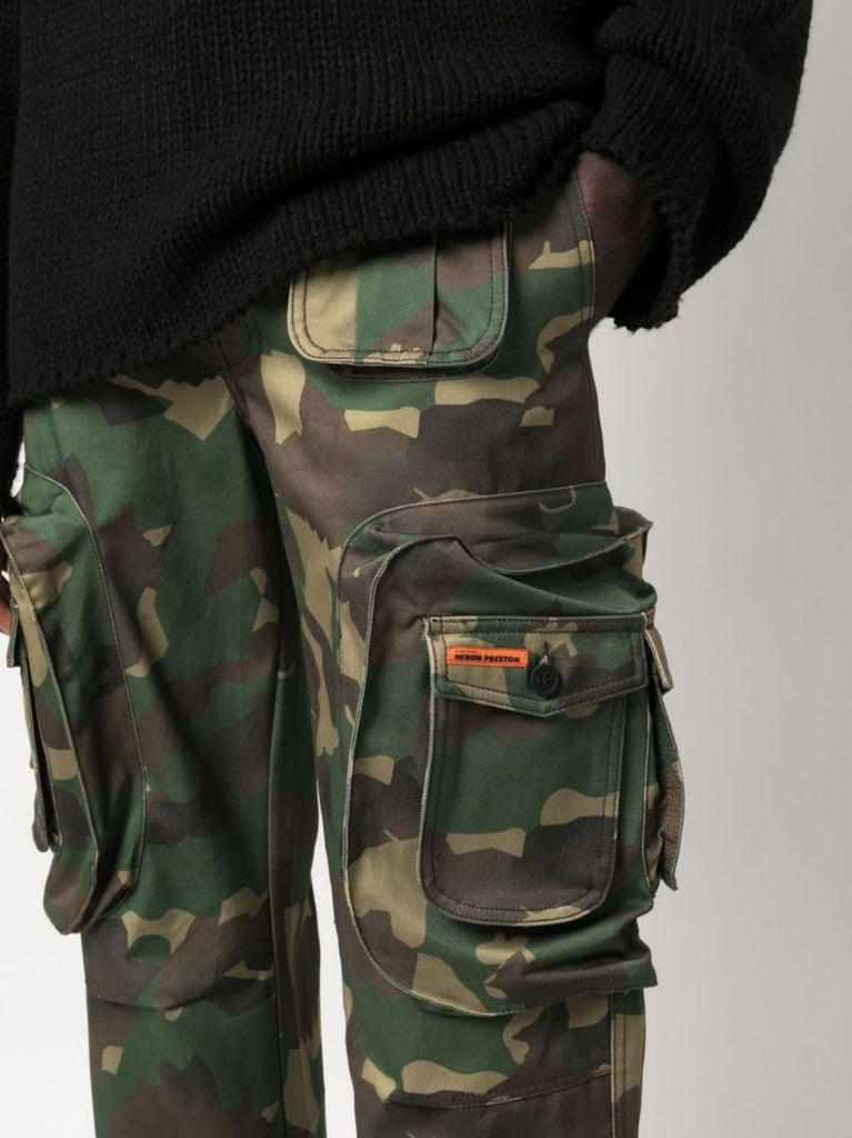 Green Camouflage Cargo Trousers
