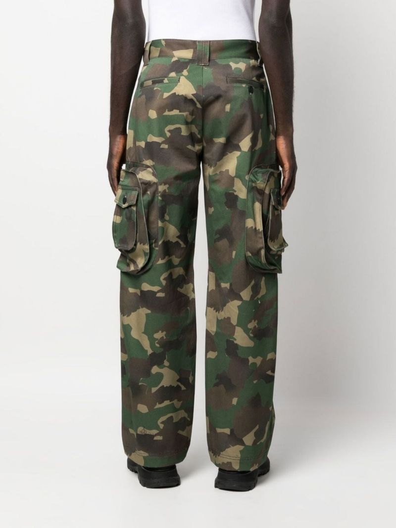 Green Camouflage Cargo Trousers