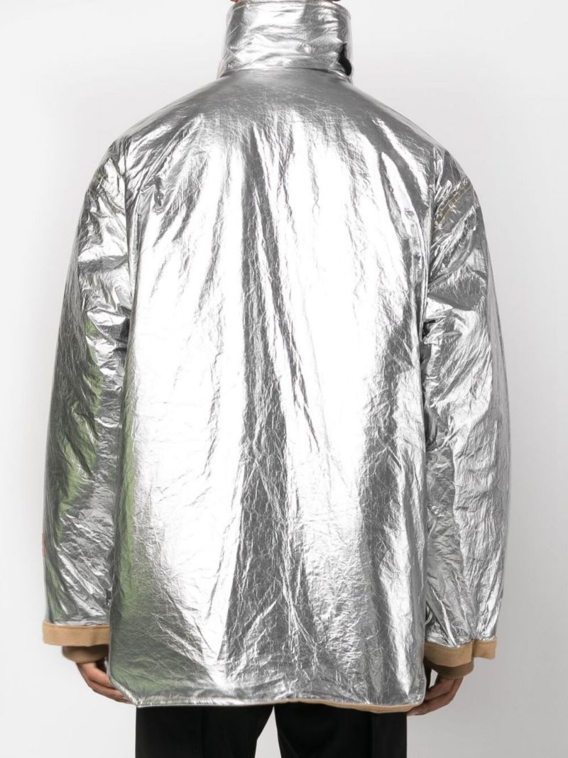 Silver Metallic Fireman Jacket