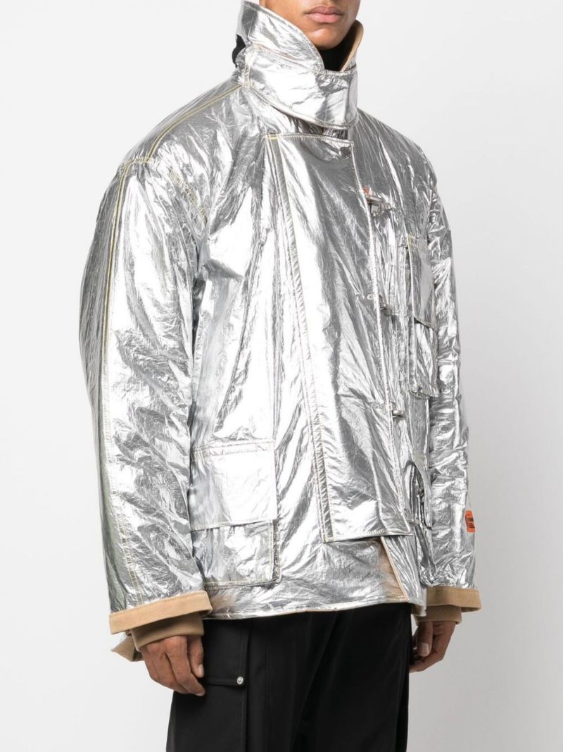 Silver Metallic Fireman Jacket