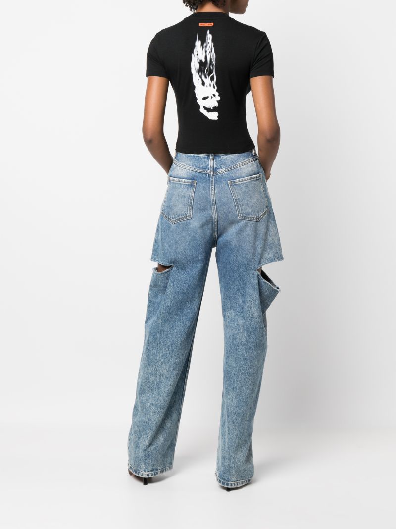 Black Flaming Skulls Short Sleeve T-shirt