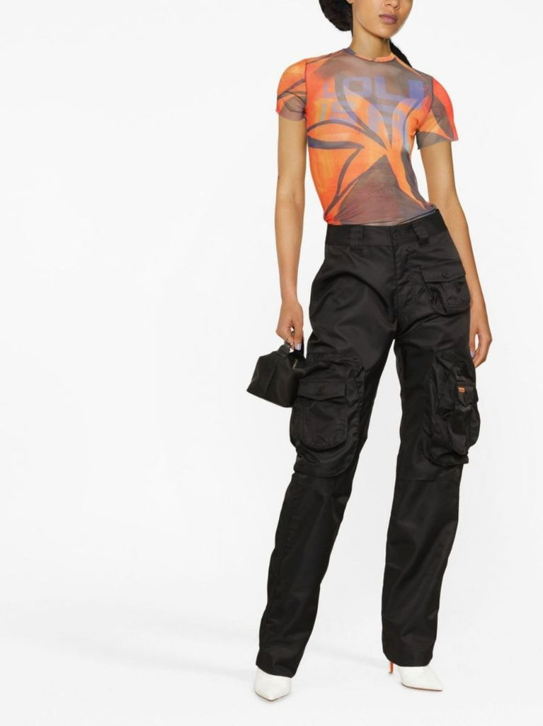 Black Ex-ray Cargo Trousers