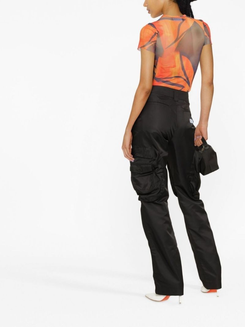 Black Ex-ray Cargo Trousers