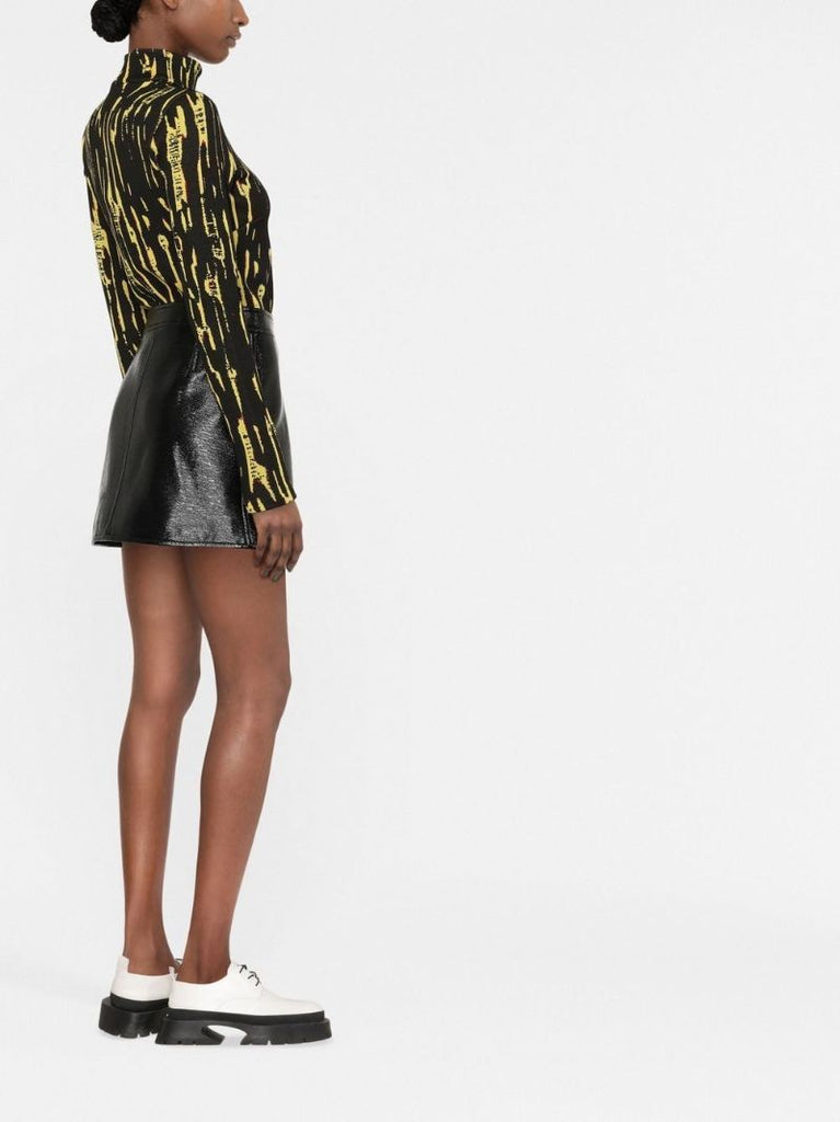 Black Reedition Vinyl Mini Skirt