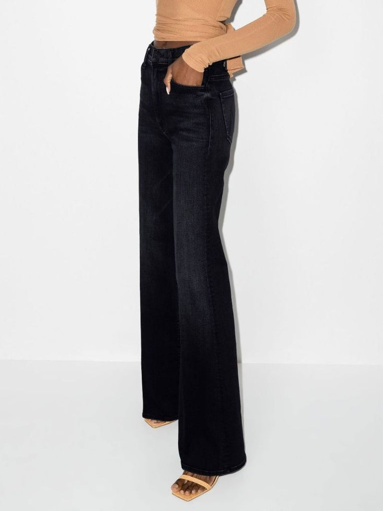 Black the Hustler High Waist Wide Leg Jeans