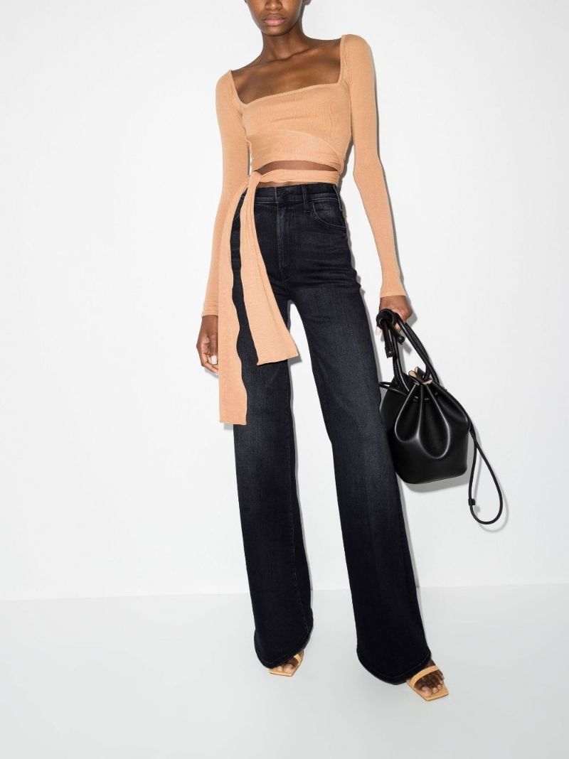 Black the Hustler High Waist Wide Leg Jeans