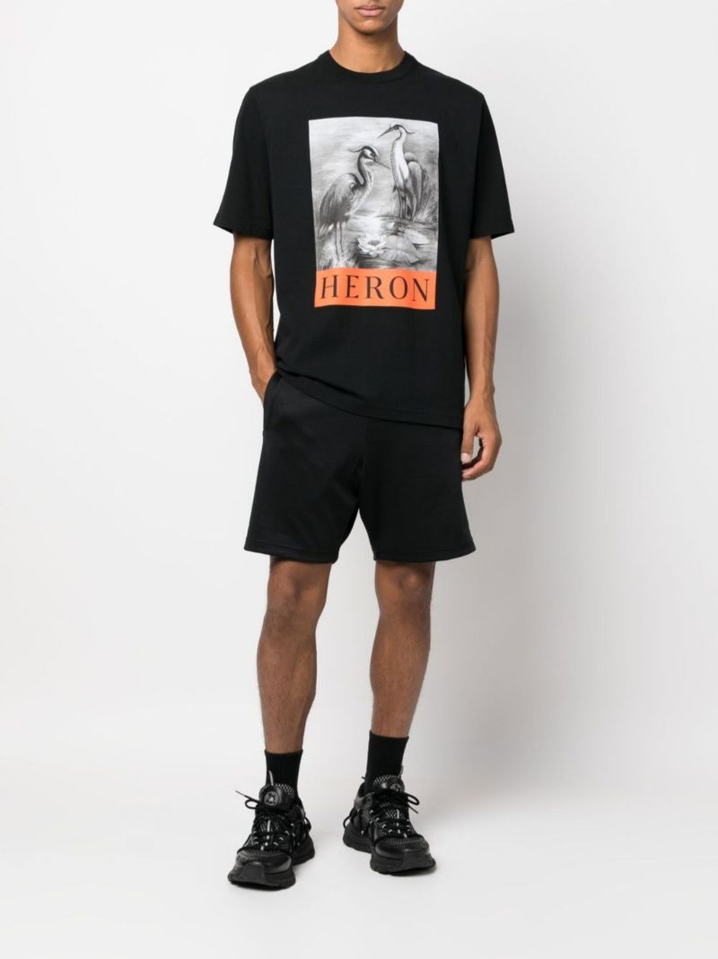 Black Graphic Logo Print T-shirt