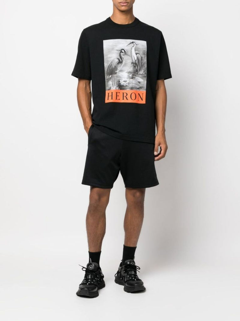 Black Graphic Logo Print T-shirt