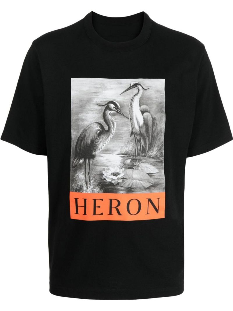 Black Graphic Logo Print T-shirt