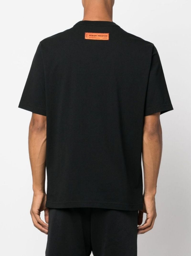 Black Graphic Logo Print T-shirt