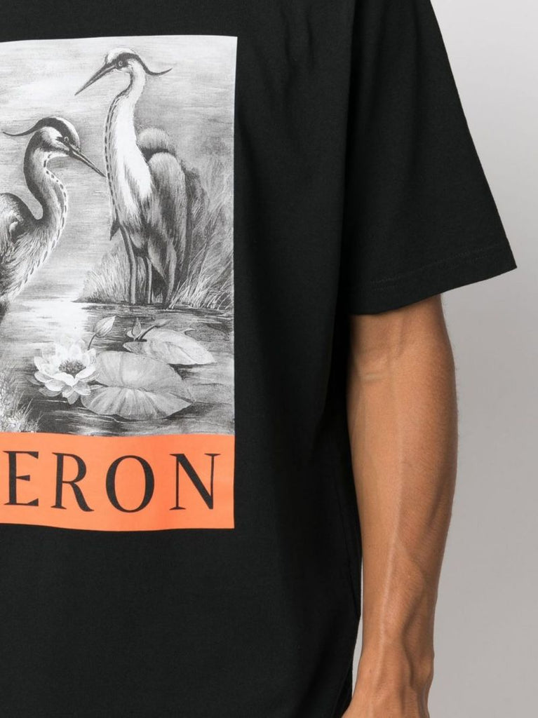 Black Graphic Logo Print T-shirt