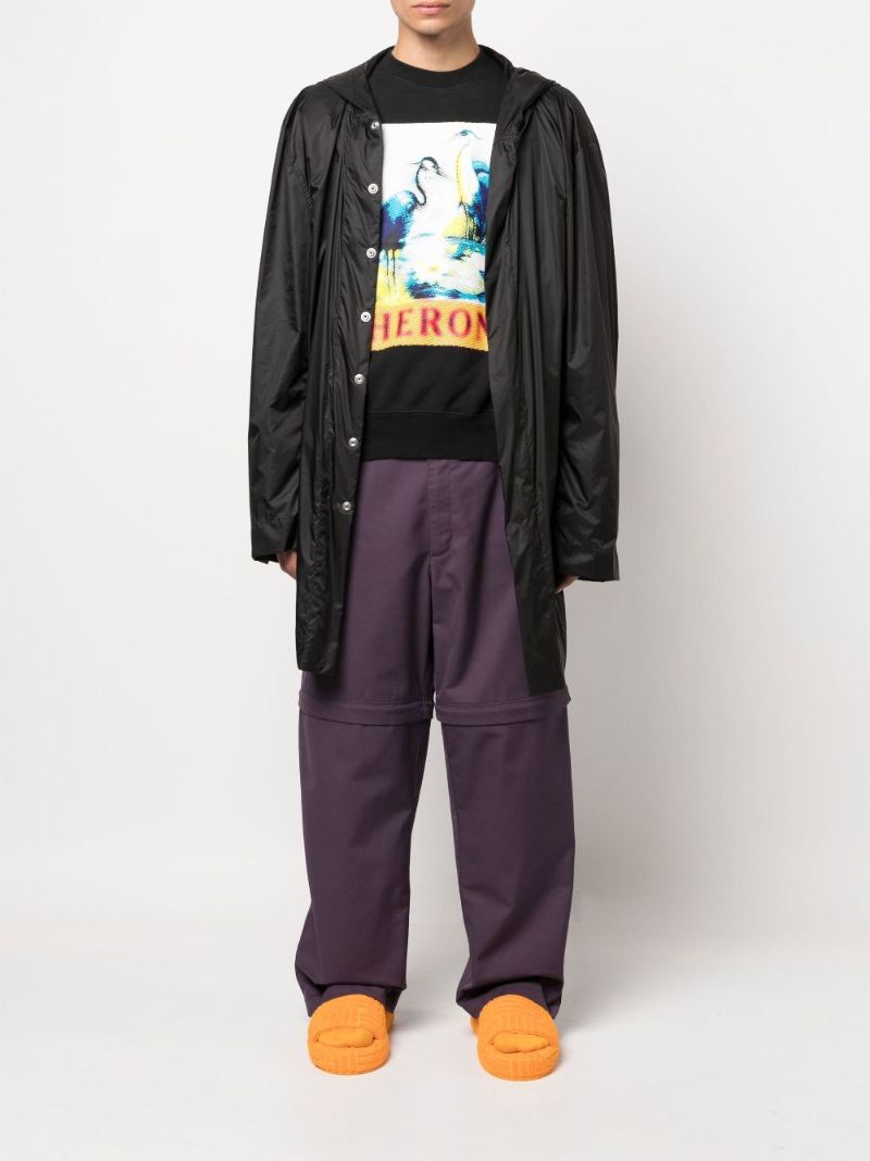 Navy Halftone Heron Organic Cotton Sweatshirt