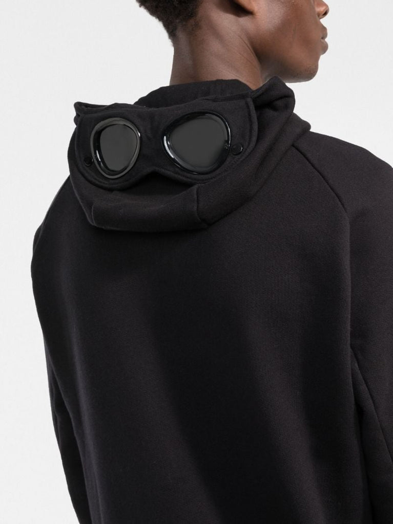 Black Zip-up Cotton Hoodie