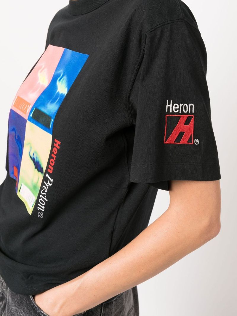 Black Censored Cotton T-shirt