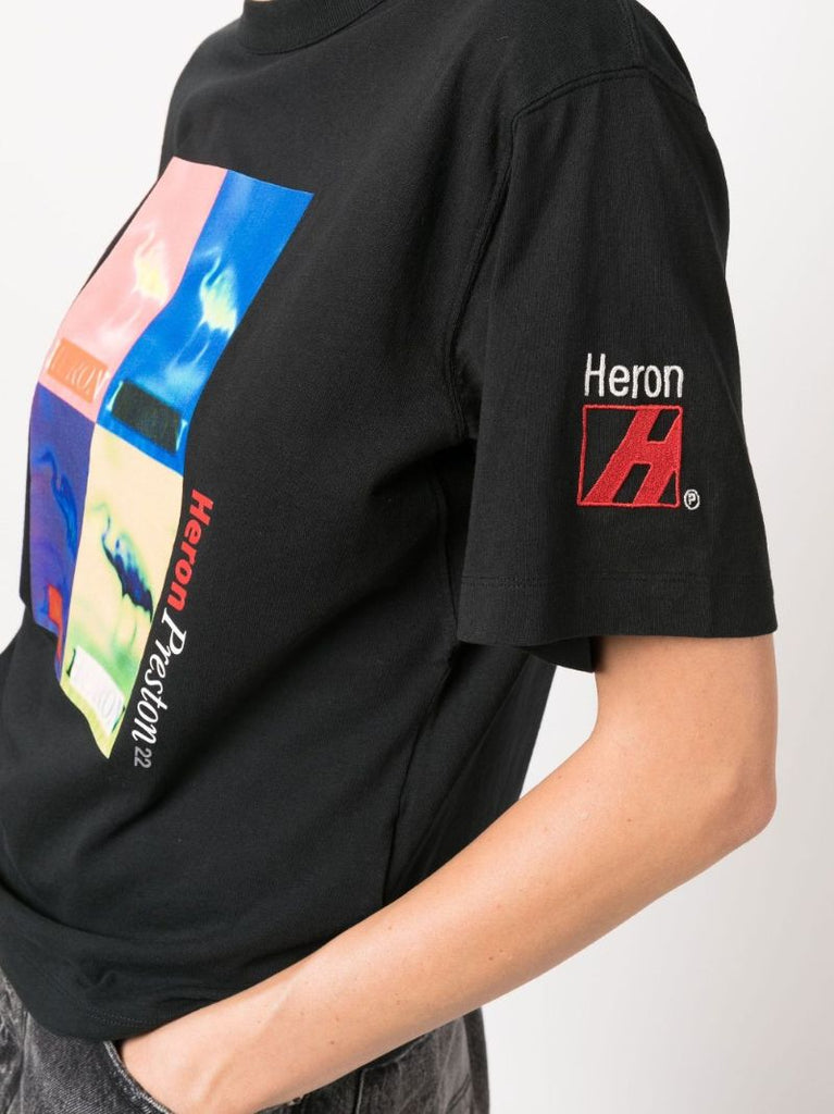 Black Censored Cotton T-shirt