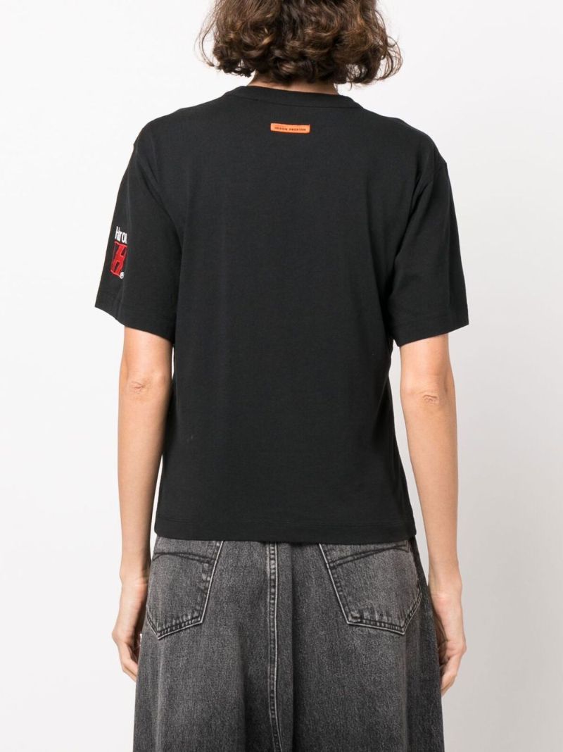 Black Censored Cotton T-shirt