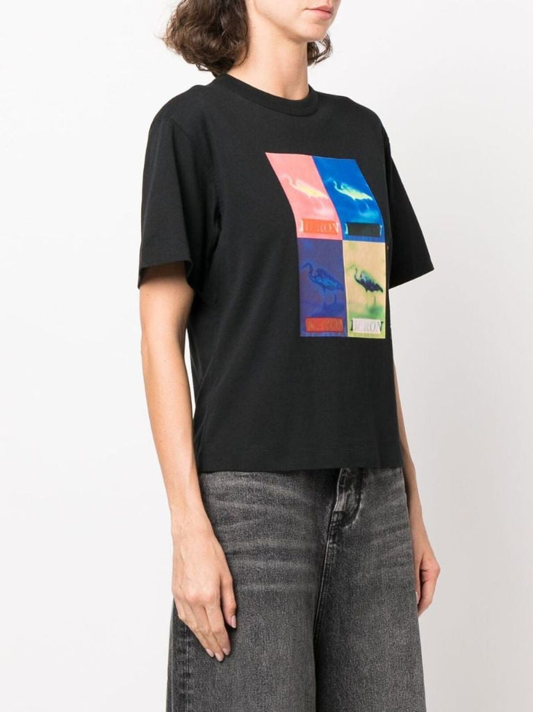 Black Censored Cotton T-shirt