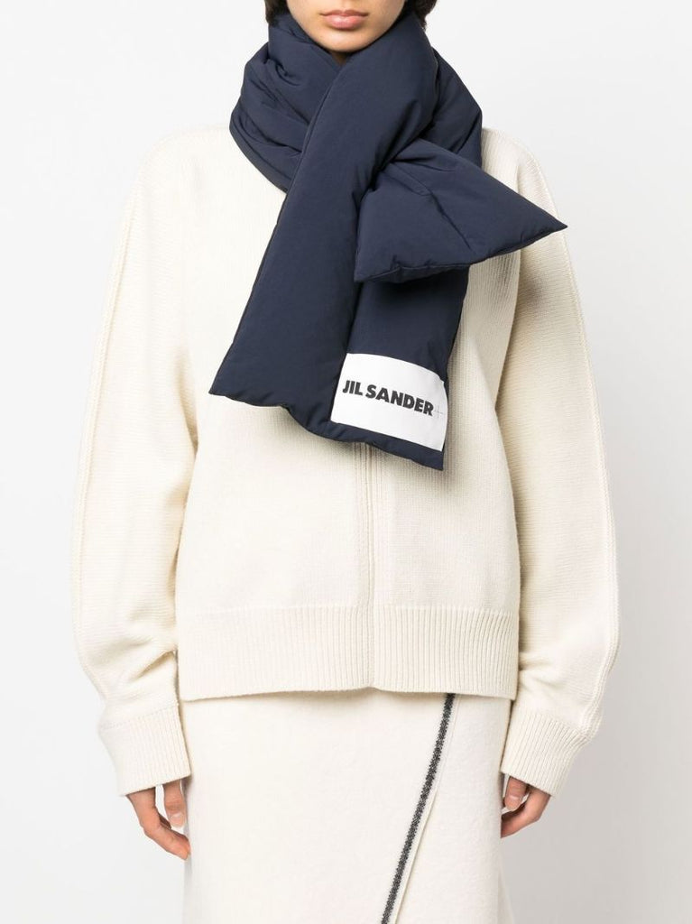 Blue Logo Patch Scarf