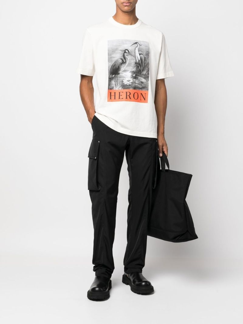 White Heron Printed T-shirt
