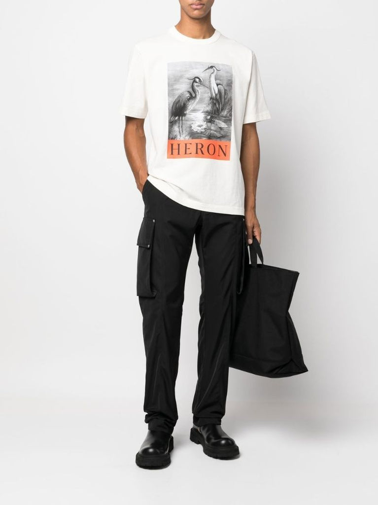 White Heron Printed T-shirt