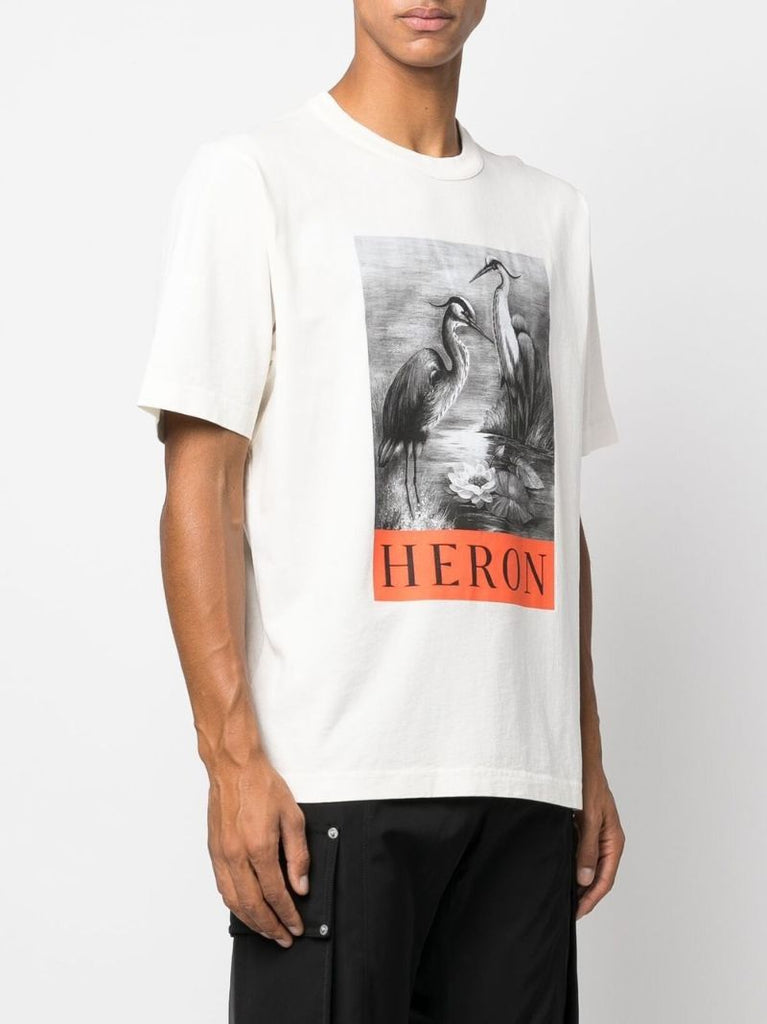 White Heron Printed T-shirt