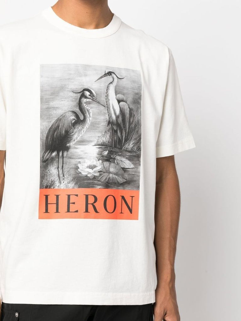 White Heron Printed T-shirt