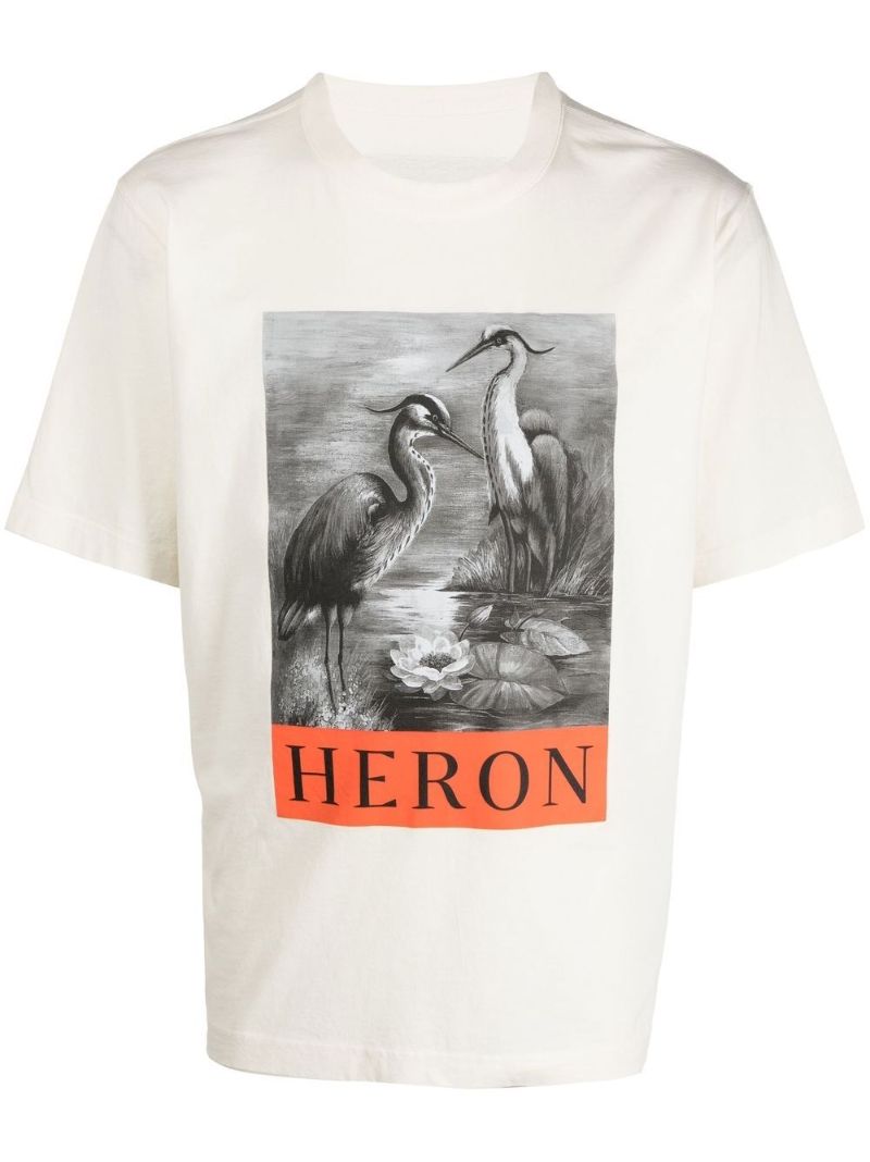 White Heron Printed T-shirt