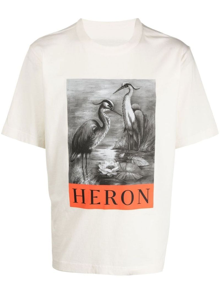 White Heron Printed T-shirt