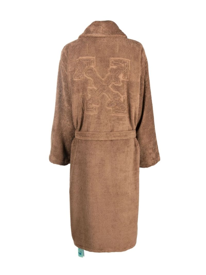 Brown Hands Off Cotton Dressing Gown