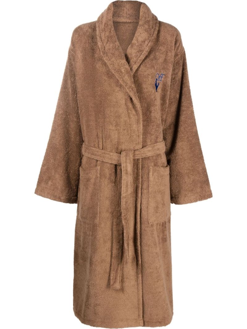 Brown Hands Off Cotton Dressing Gown