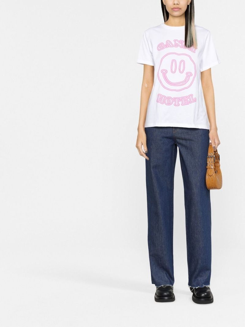 White Smiley Organic Cotton T-shirt