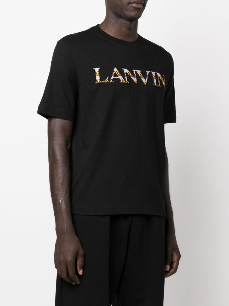Black Logo Cotton T-shirt
