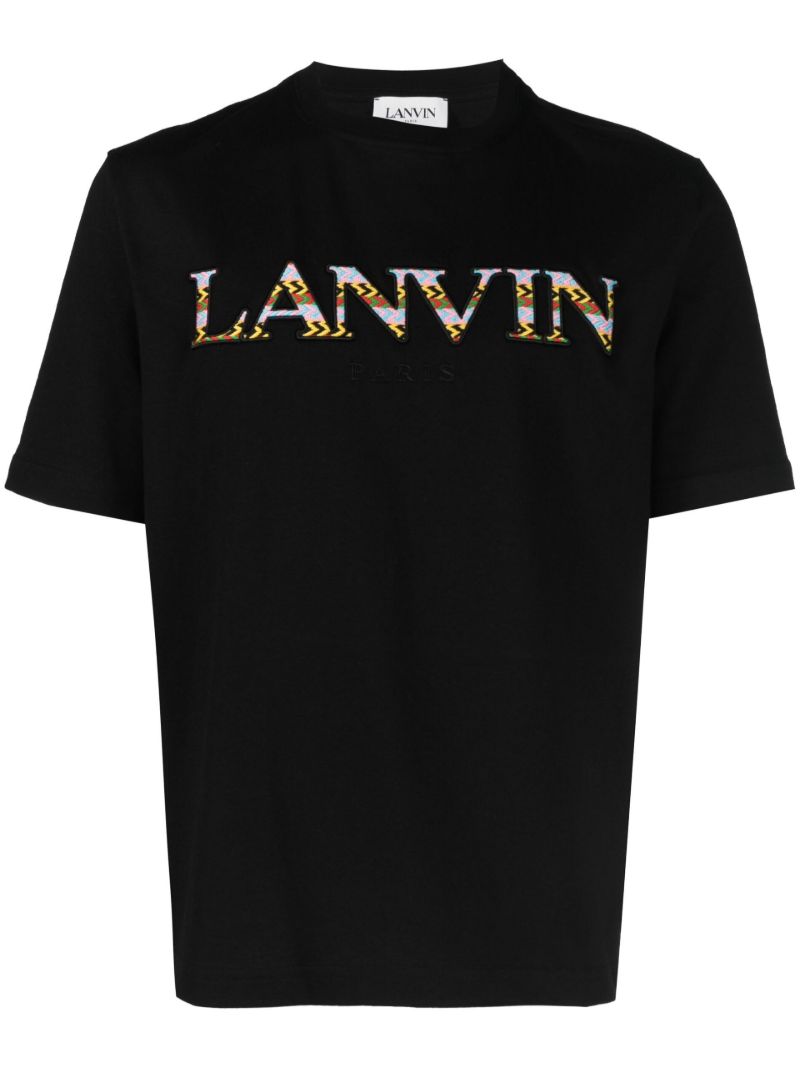 Black Logo Cotton T-shirt