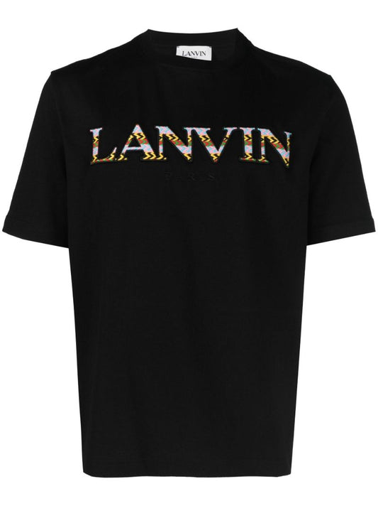 Black Logo Cotton T-shirt