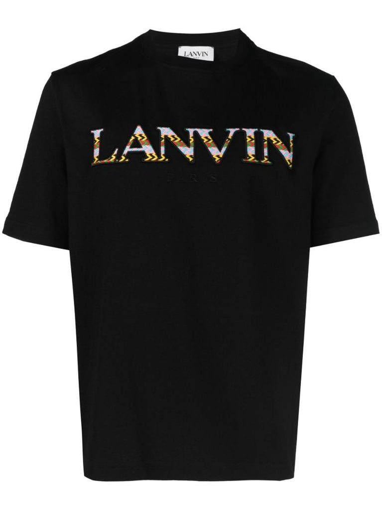 Black Logo Cotton T-shirt