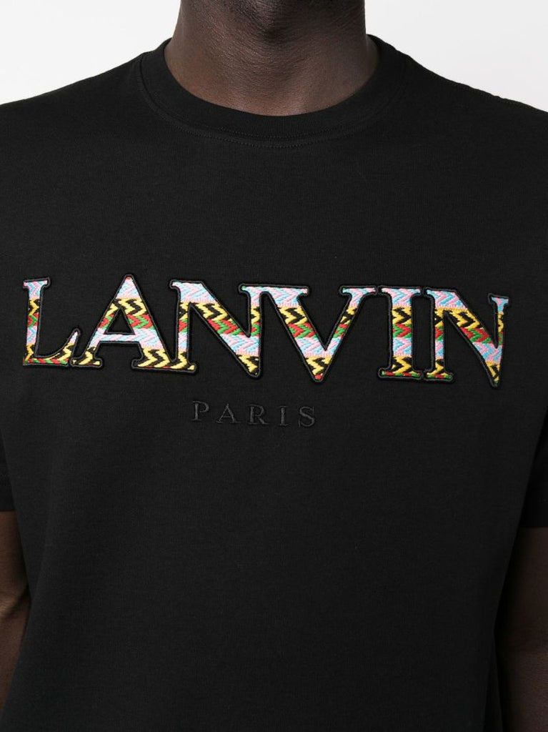 Black Logo Cotton T-shirt