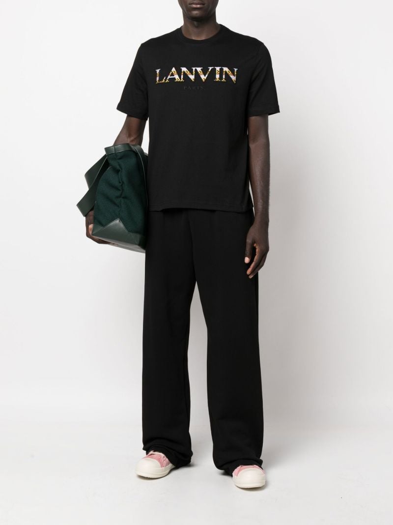 Black Logo Cotton T-shirt