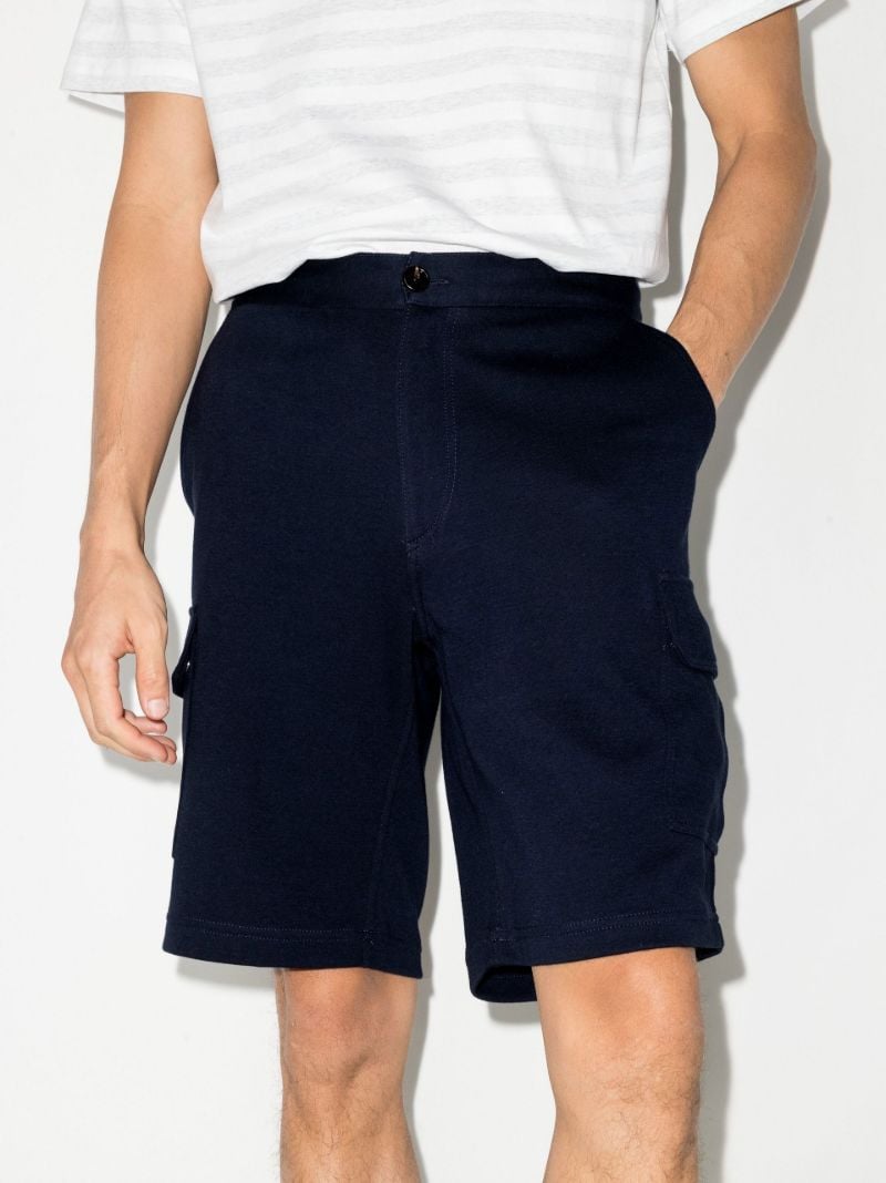 Blue Cotton Cargo Shorts