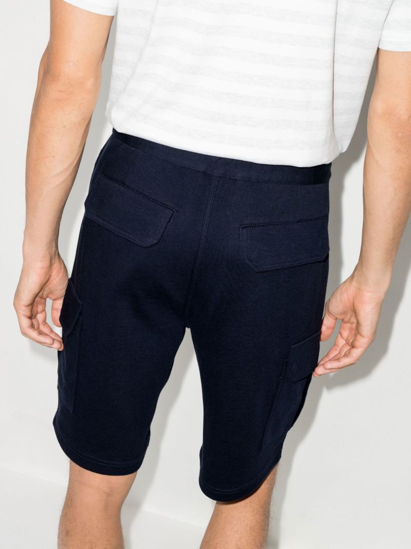 Blue Cotton Cargo Shorts
