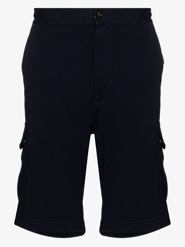 Blue Cotton Cargo Shorts
