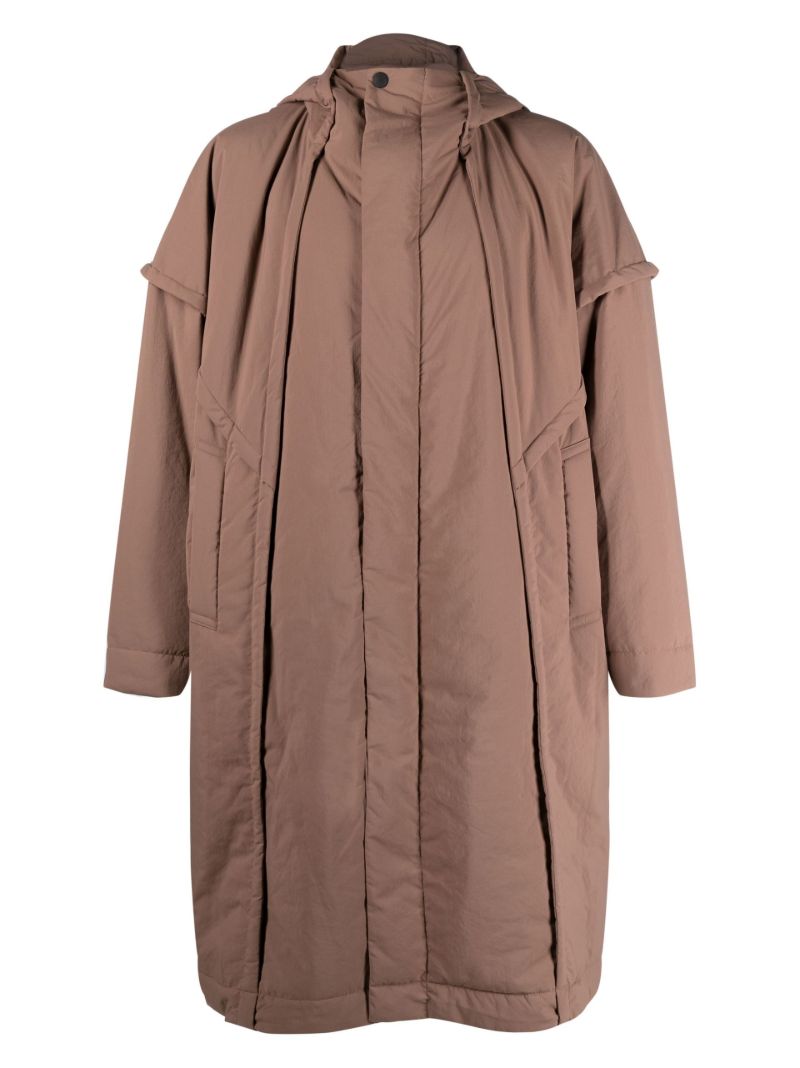Brown Frame Hooded Parka Coat