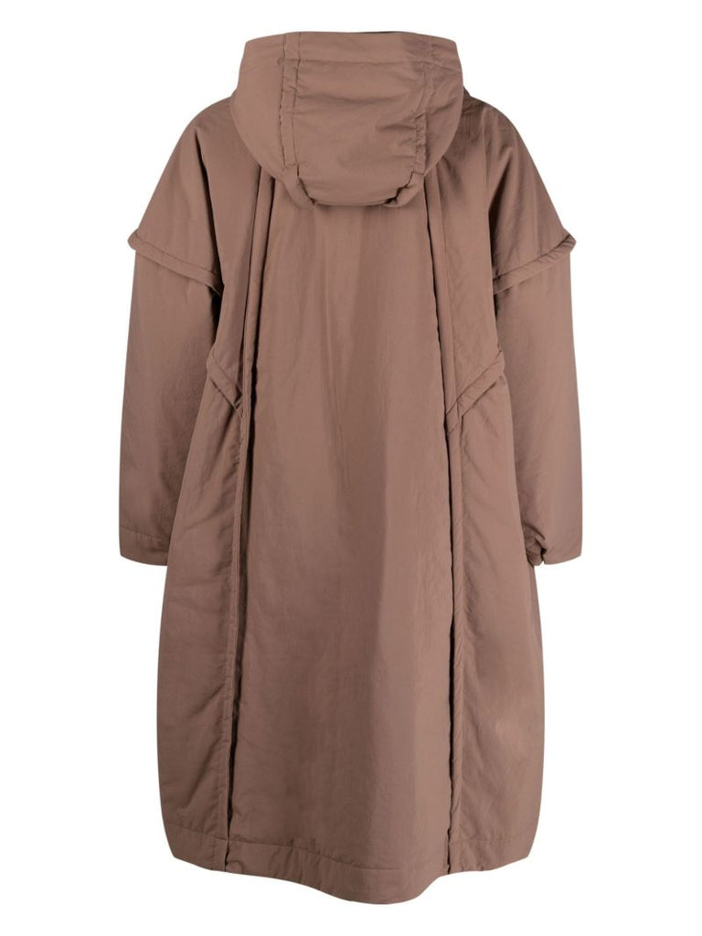 Brown Frame Hooded Parka Coat
